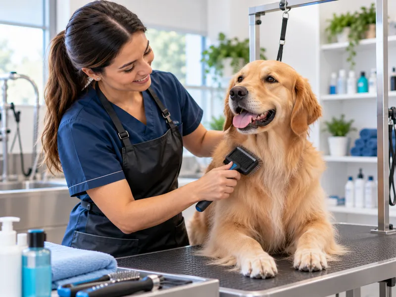 Perro después del grooming